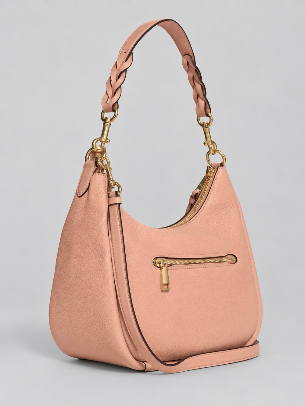 Coach Jules Pebbled Leather Hobo Shoulder Bag in Faded Blush Pink C9190 - Picture 2 of 6